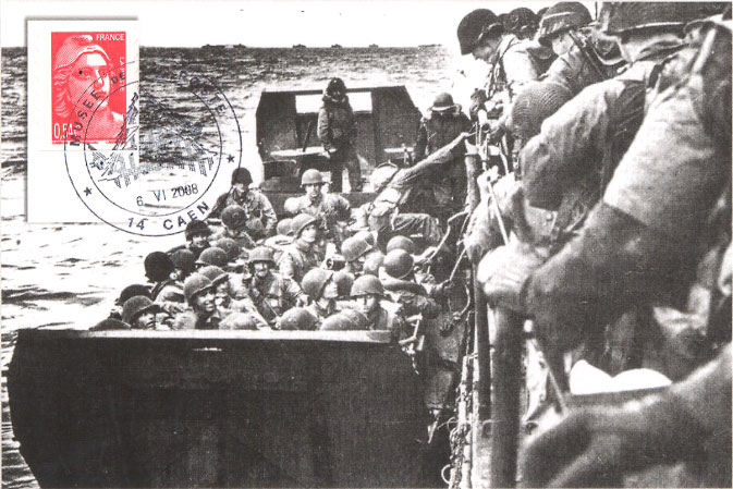 47 - Les oprations terrestres : Les soldats amricains prennent place dans les pniches de dbarquement 1