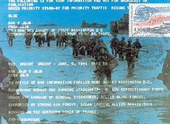 08 -  Le message tlgraphique annonant le dbarquement