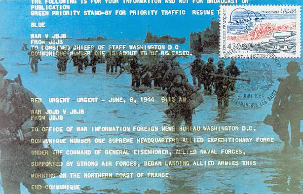 08 -  Le message tlgraphique annonant le dbarquement