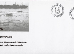 53 - Les oprations terrestres : Les pniches de dbarquement quittent leur escorte et foncent sur les plages normandes 2