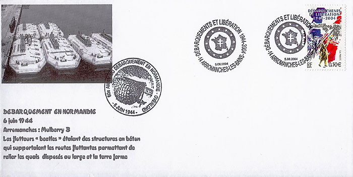 100 - Les lieux du dbarquement : Arromanches, les lments d'assemblage du port artificiel 6