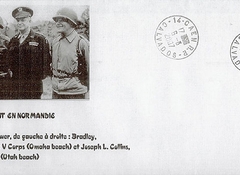 149 - Les gnraux Bradley, Gerow et Collins avec le gnral Eisenhower