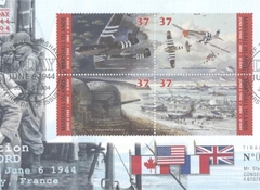 46 -  Les oprations terrestres : les soldats amricains prts  prendre position dans les pniches de dbarquement